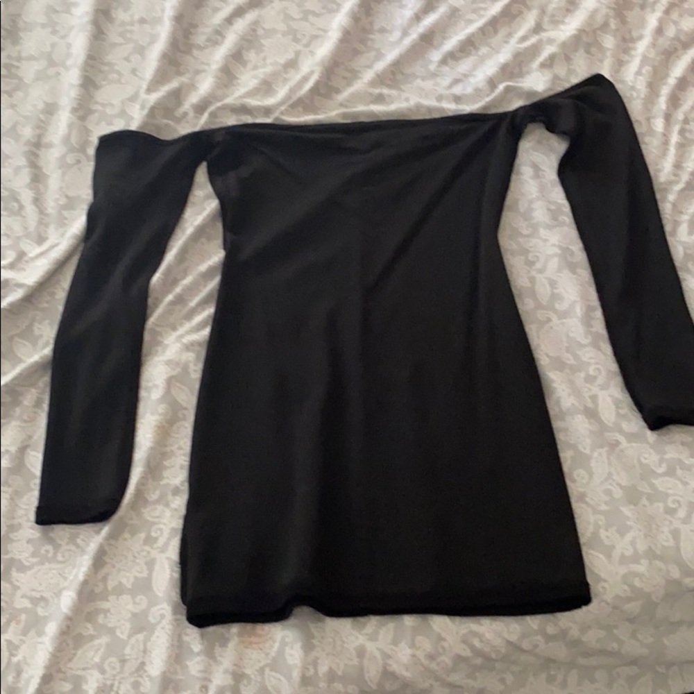 Black off the shoulder dress